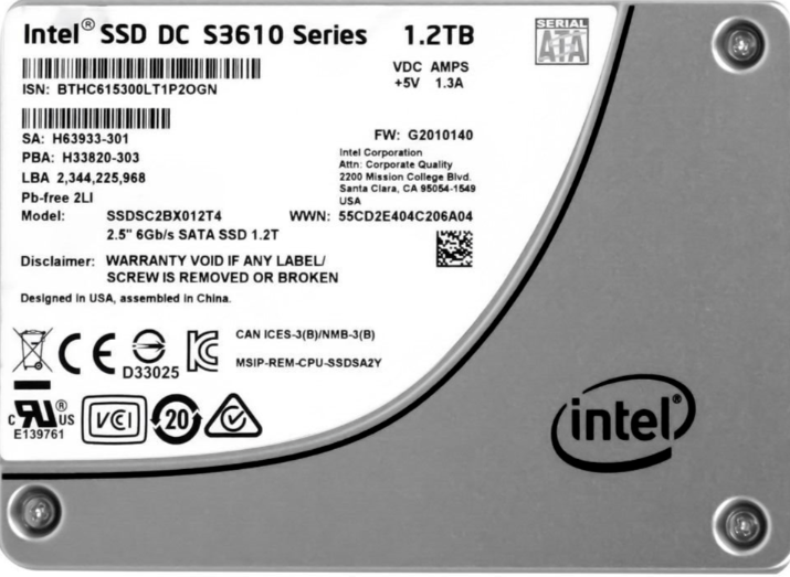 Intel SSD DC S3610 Series 1.2TB SATA Solid State Drive